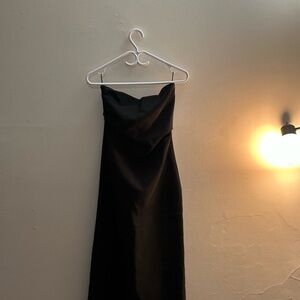 Zara Black Strapless Sheath Dress Cocktail